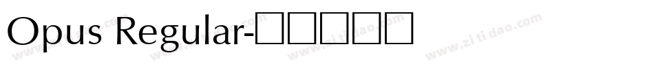 Opus Regular字体转换